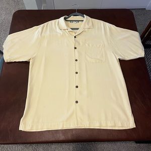 Tommy Bahama 100% Silk, Pocket Casual Button Down, Short Sleeve Shirt
